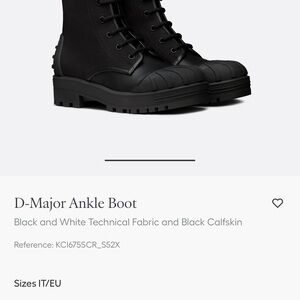Dior Elegant Black Lace-Up Boots